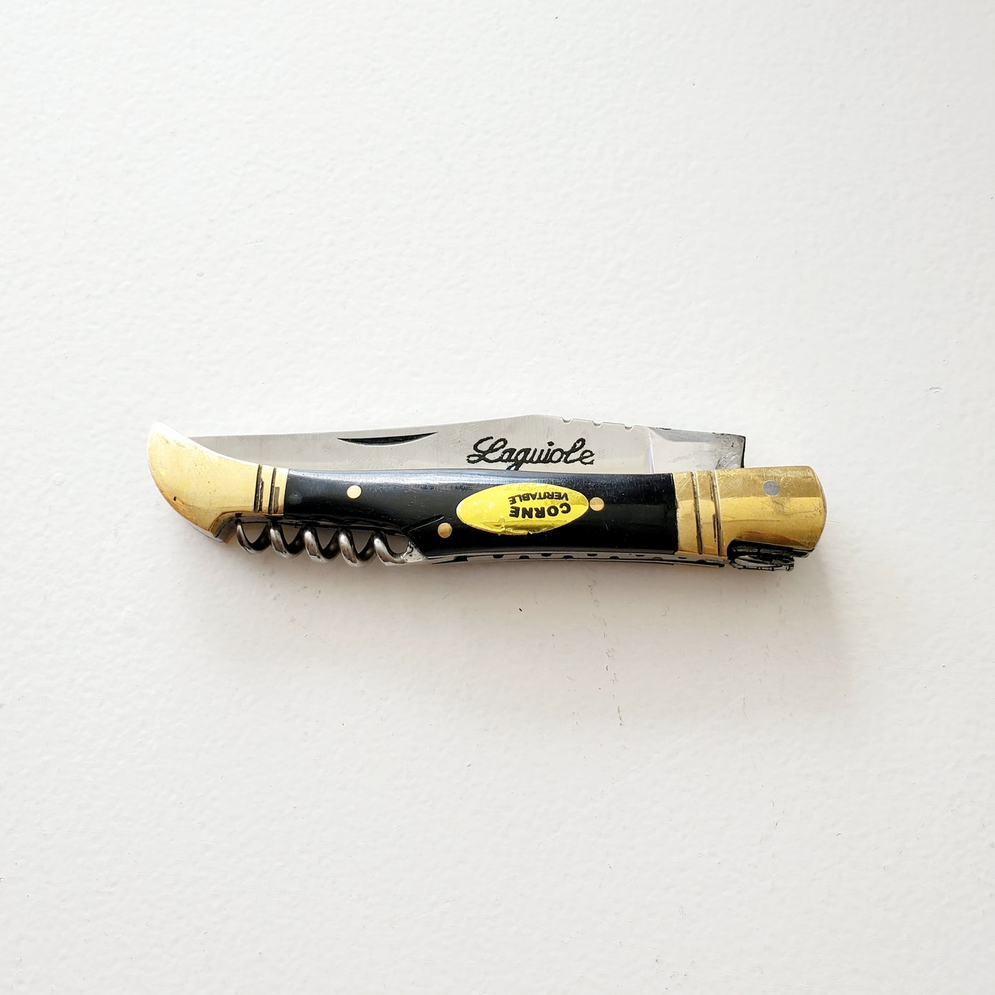 Folding Wine Knife 12cm - Horn