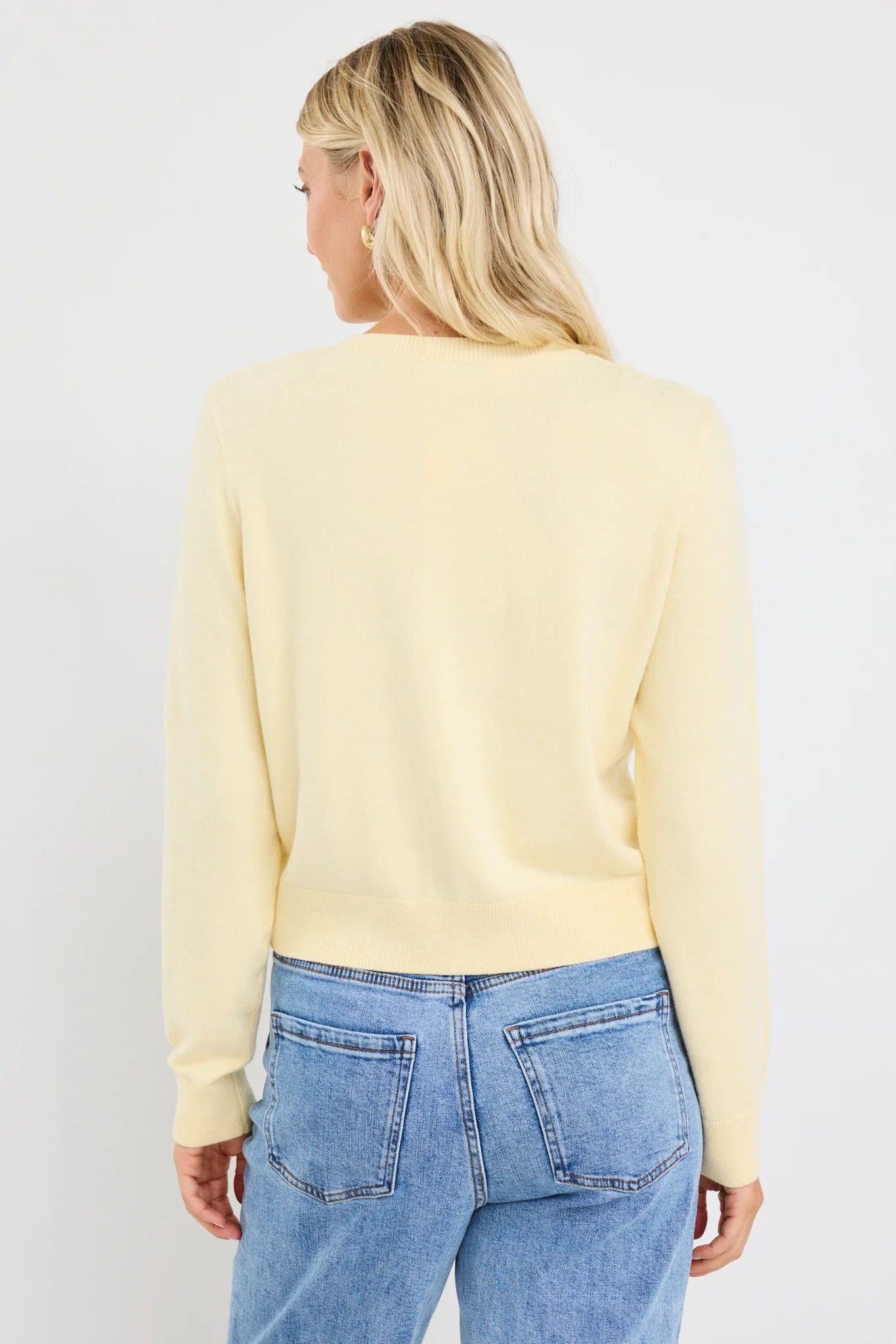 Allegiance Crewneck Cardigan - Lemon