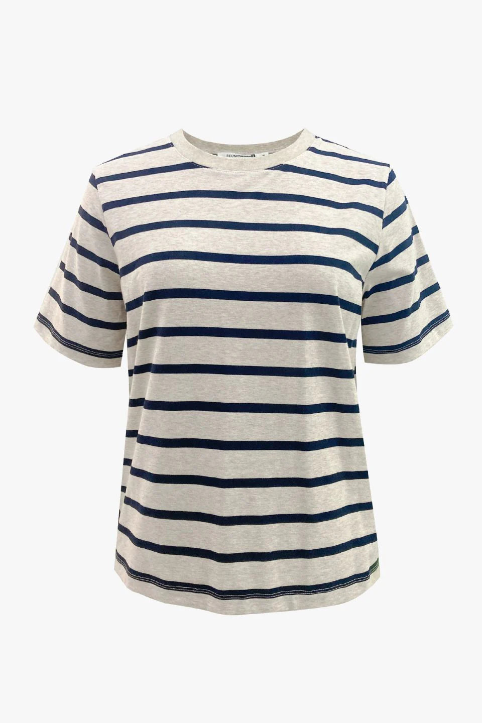 Binding Tee - Ecru/Navy Stripe