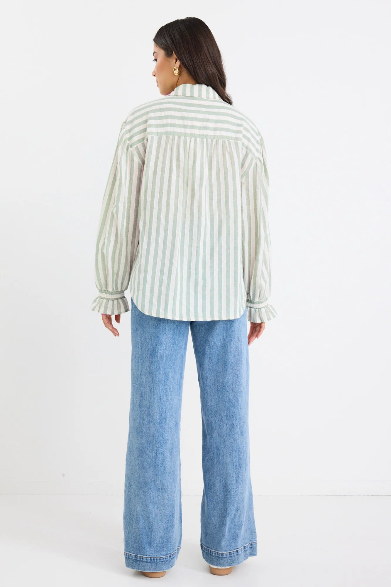 Connection Shirt - Moss Stripe