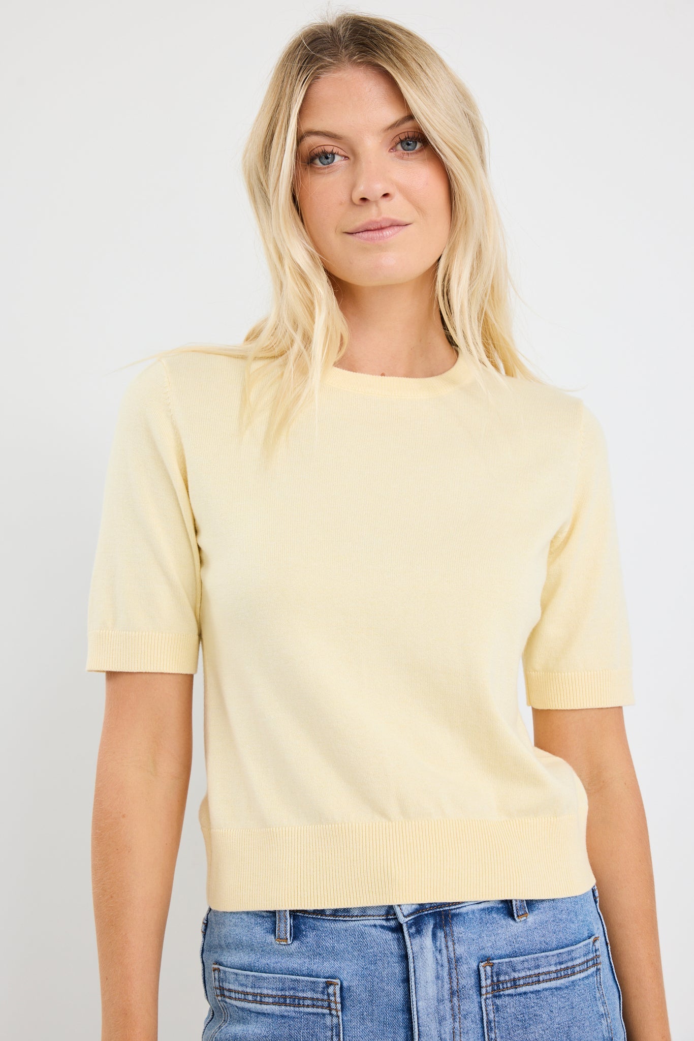 Edition Crew Knit Tee - Lemon