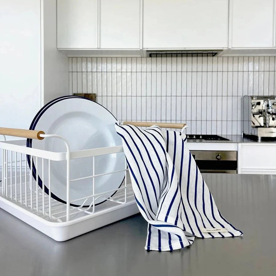 Tea Towel - French Nautical Navy Stripe