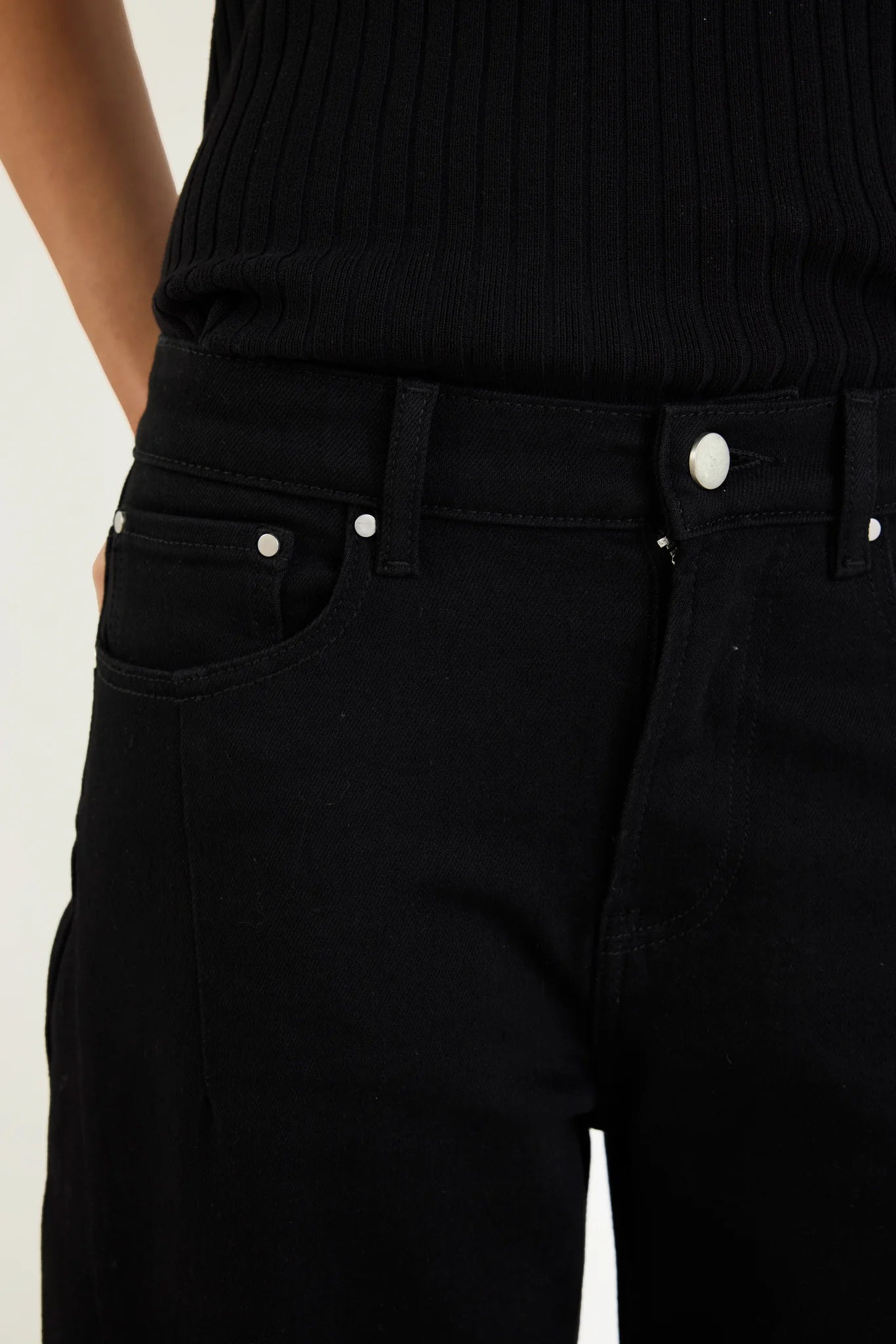 Graduate Stretch Barrel Jeans - Black
