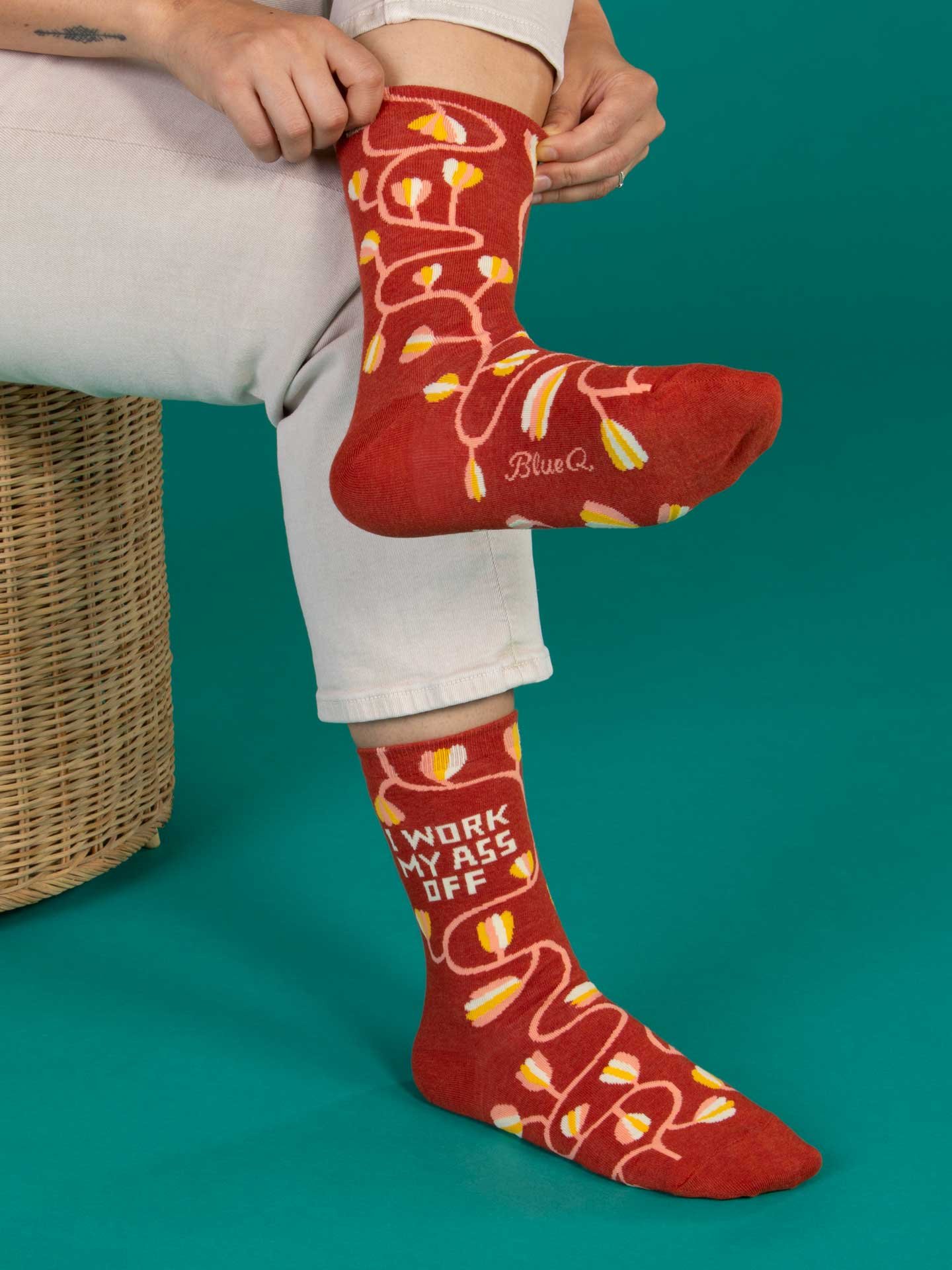 I Work My Ass Off - Crew Socks
