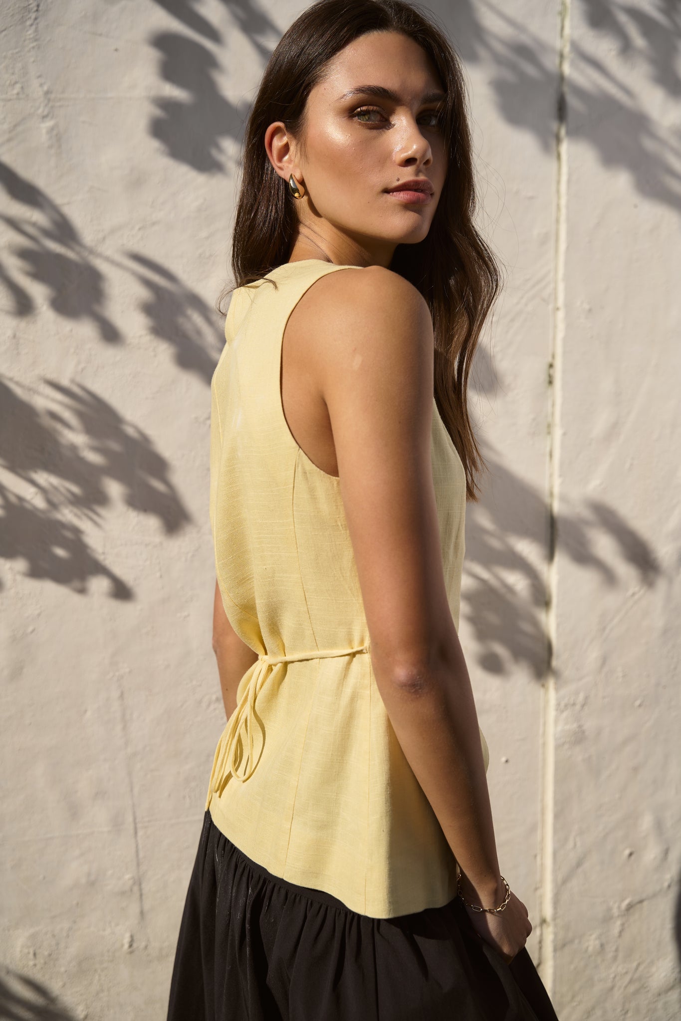 Latitude Longline Vest - Lemon