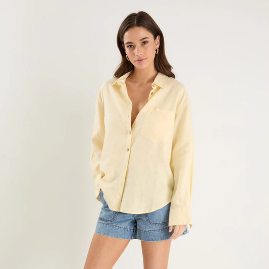 Optimum Linen Shirt - Lemon