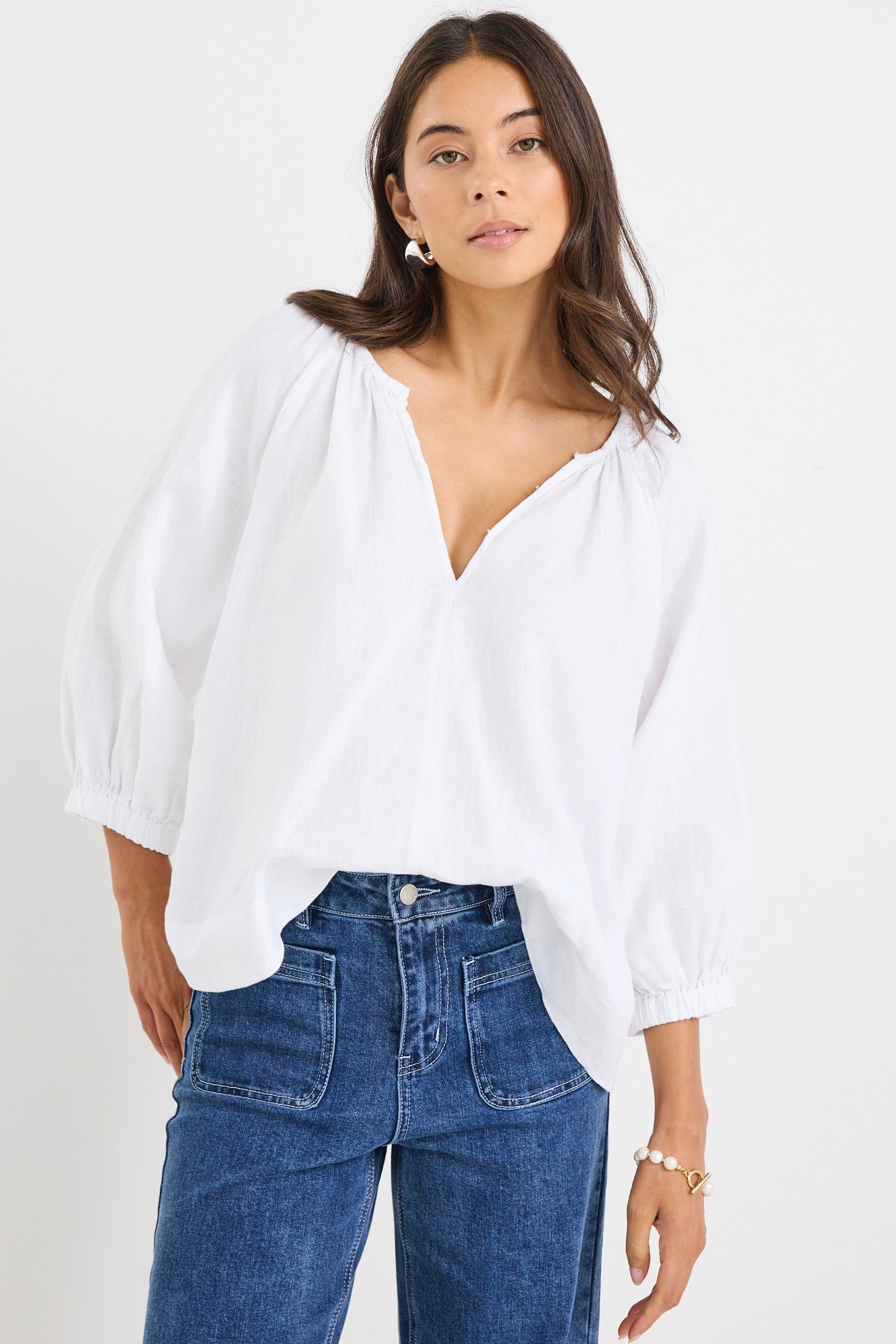 Revolutionary Blouse - White Linen