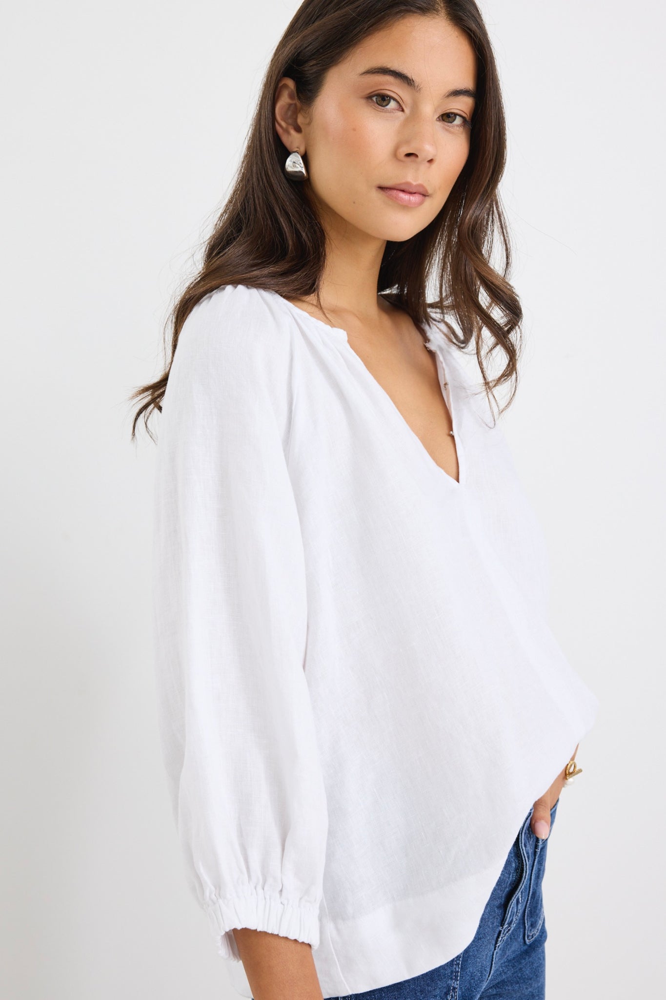 Revolutionary Blouse - White Linen