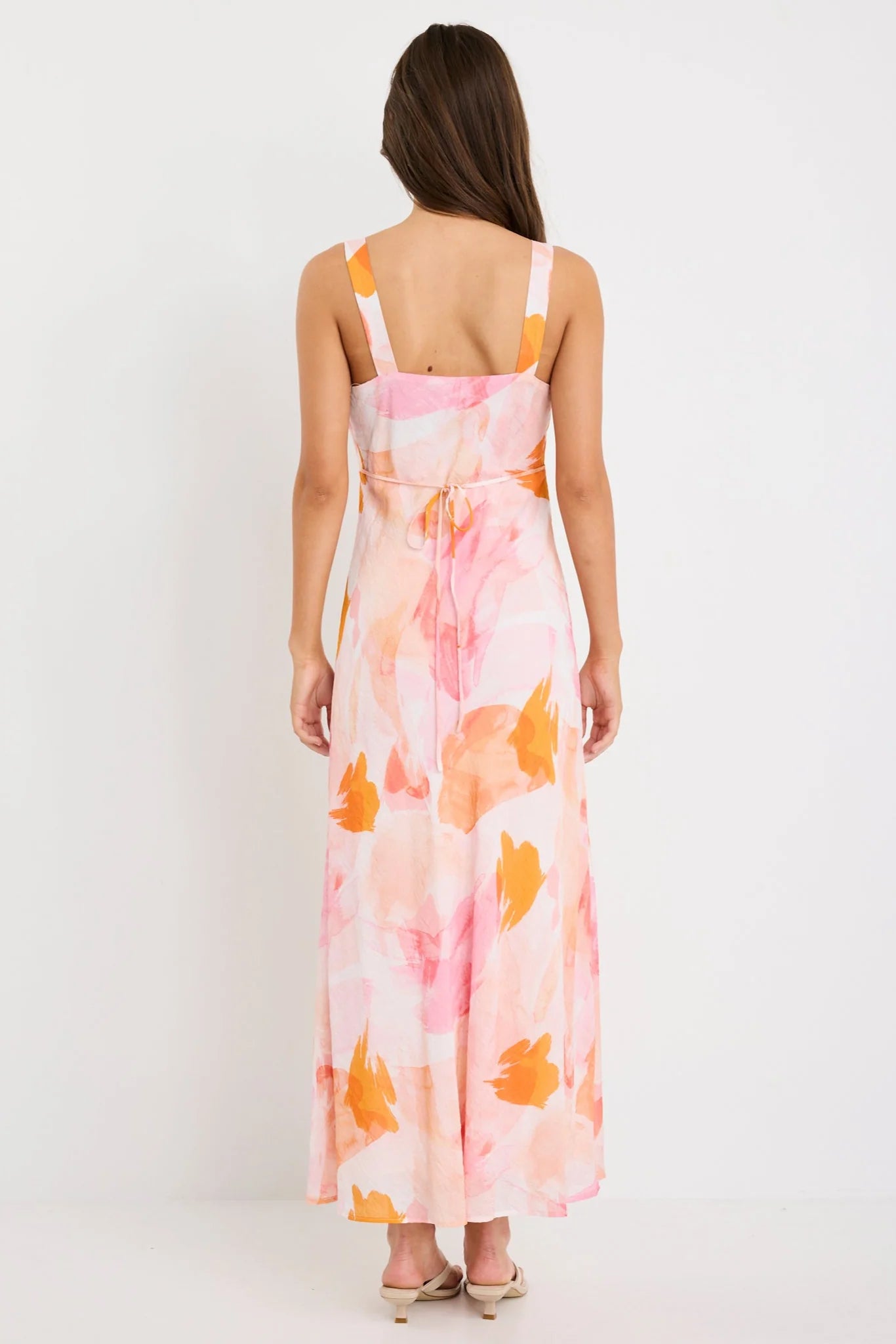 Romance Floaty Maxi Dress - Sunset Print