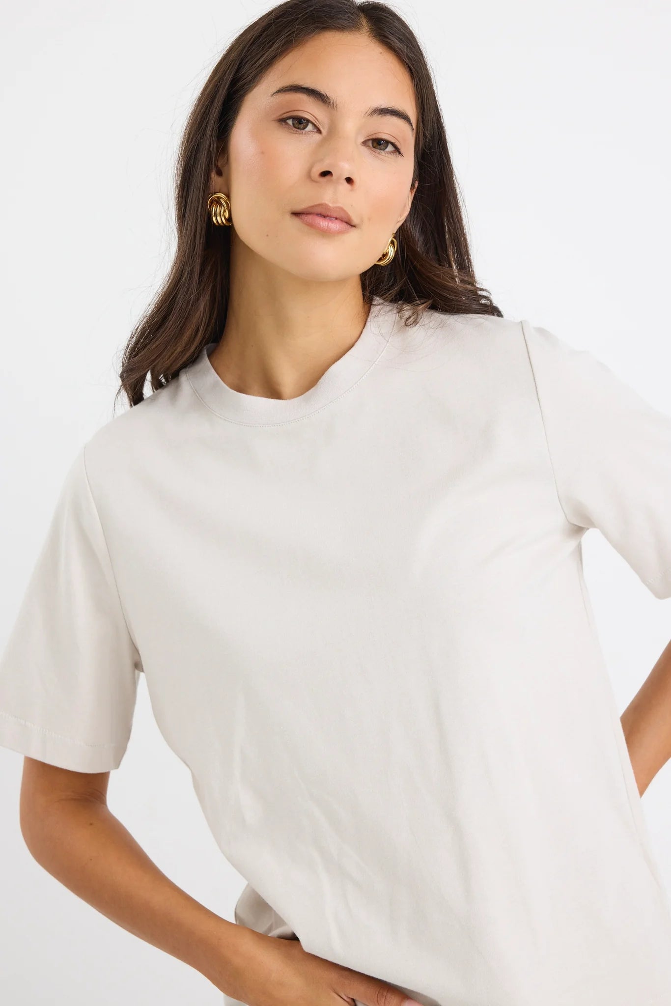 Street Boxy Tee - Stone