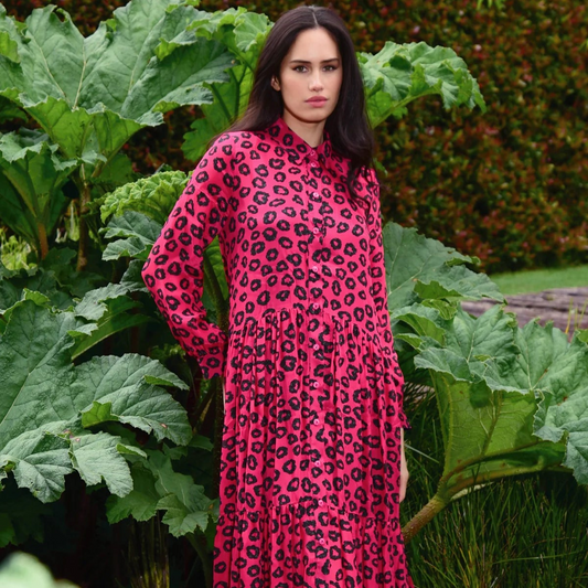 Head to Toe Dress - Pink Leopard Print