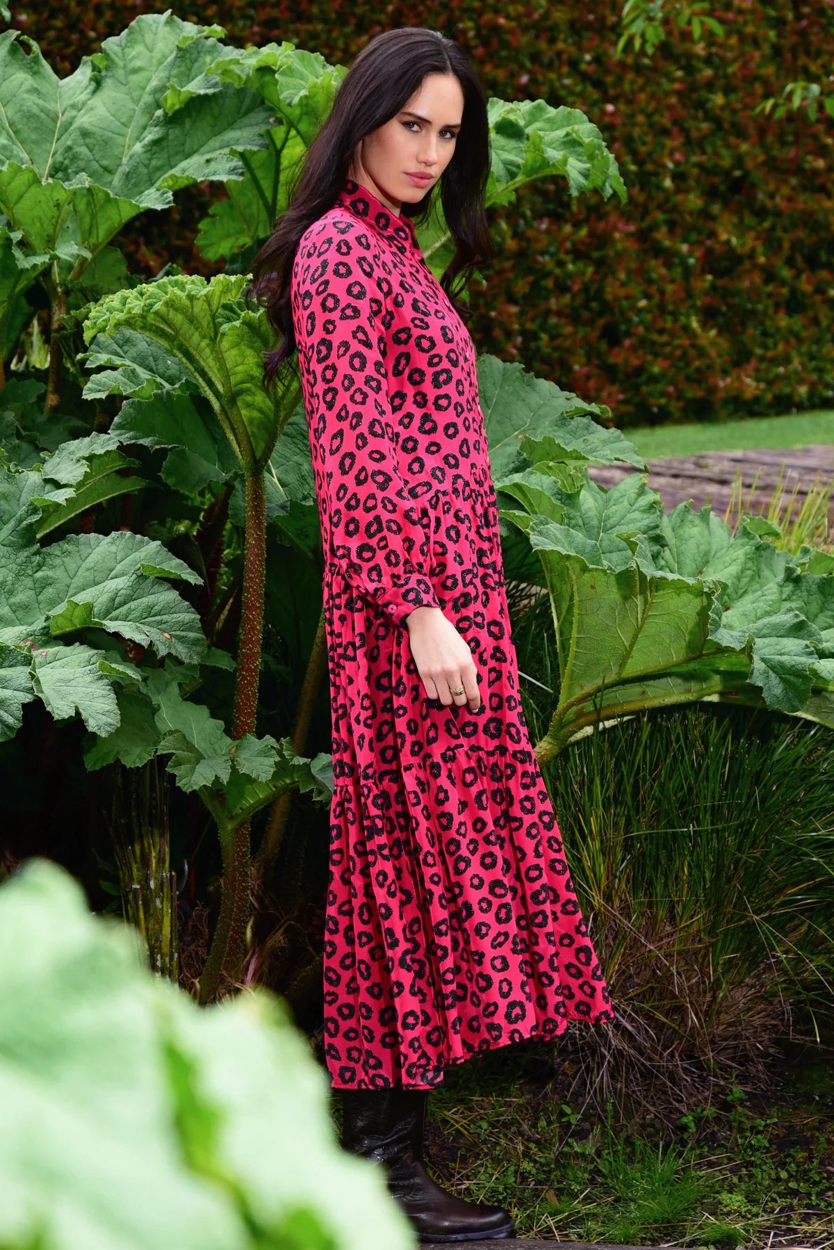 Head to Toe Dress - Pink Leopard Print