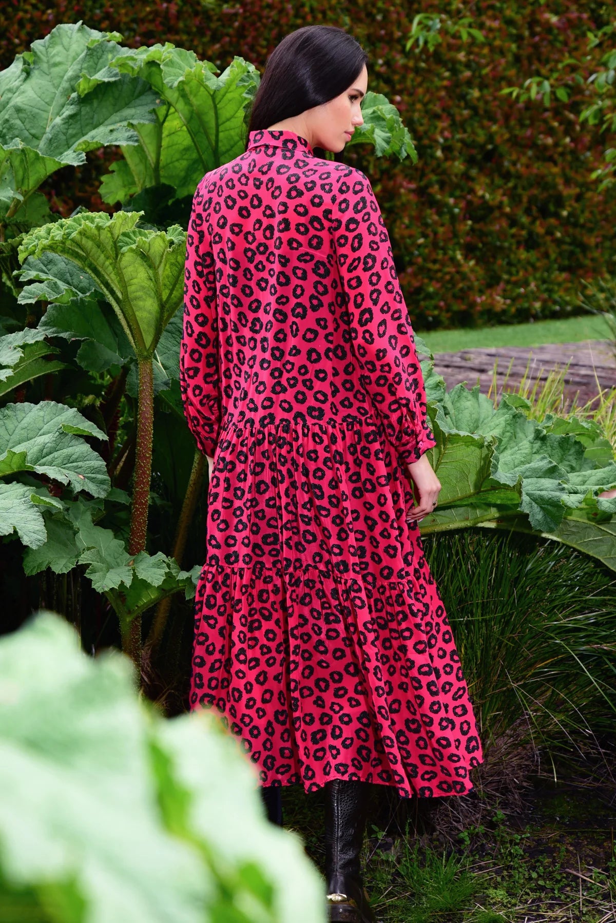 Head to Toe Dress - Pink Leopard Print