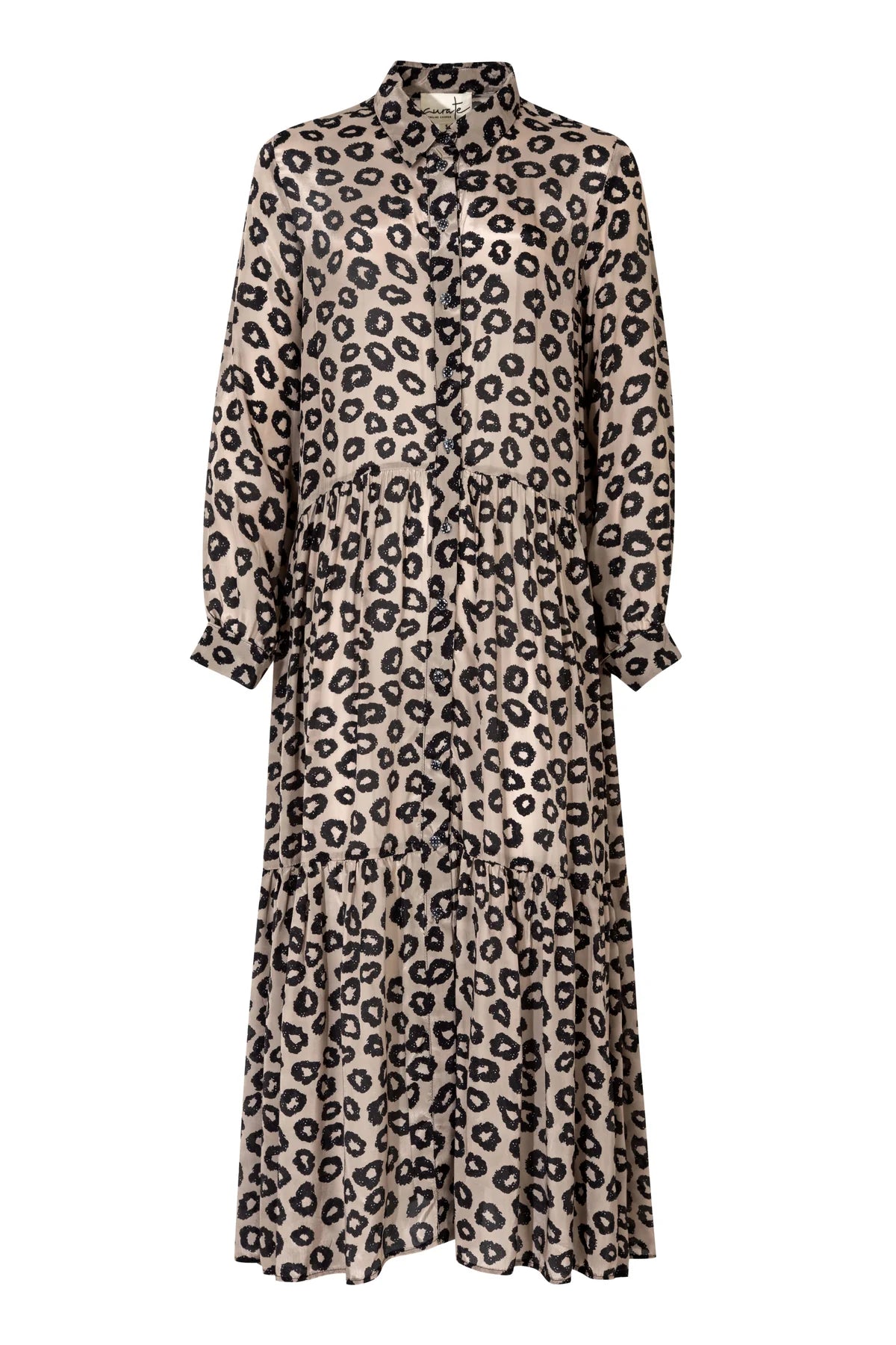 Head to Toe Dress - Beige Leopard