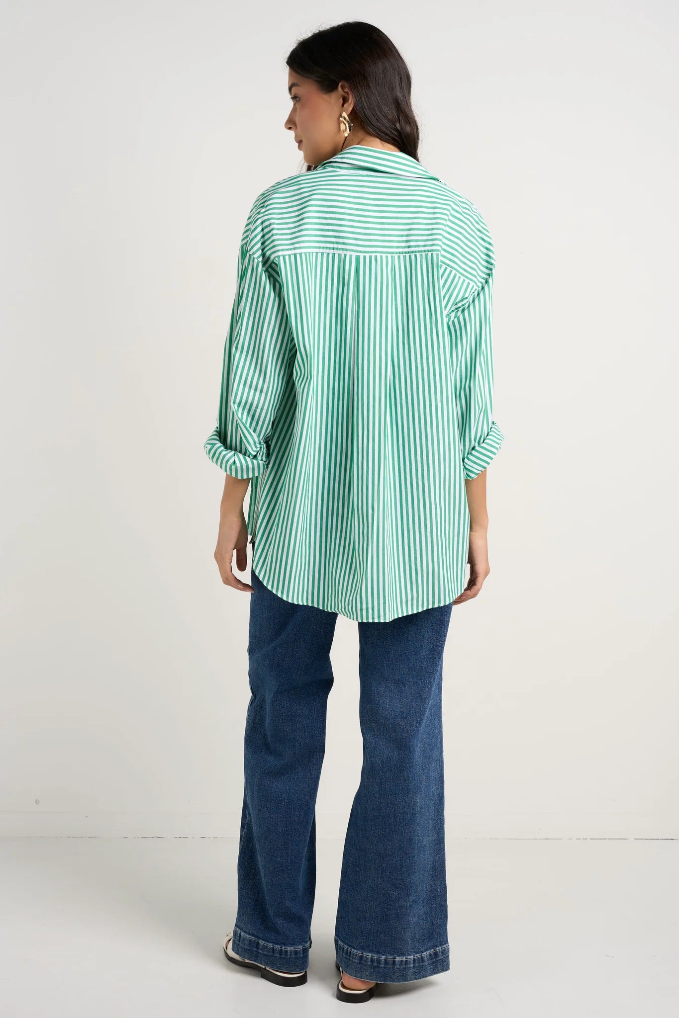 You Got This - Green Stripe Oversized Shirt