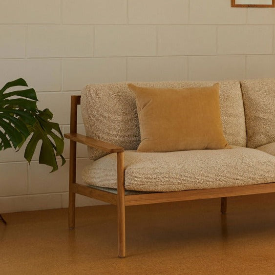 Velvet Cushion Cover - Butter (55 x 45cm)