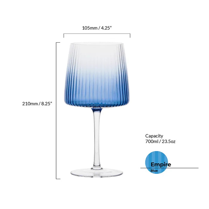 Empire Gin Glasses (Set of Two) - Blue