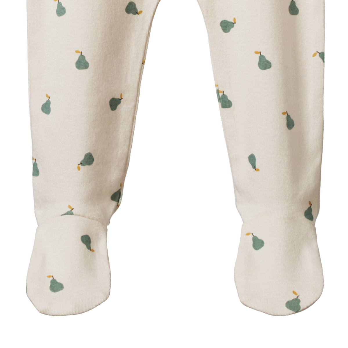 Cotton Footed Rompers - Petite Pear Print