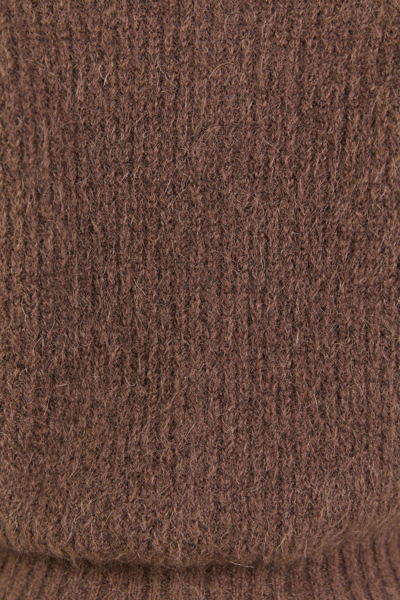 Highlight Mohair Blend Crewneck Cardigan - Chocolate