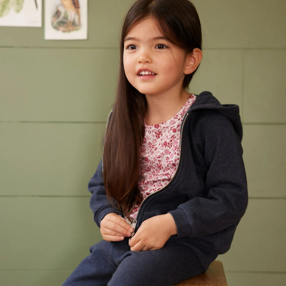 Hoodie Sweatshirt - Navy Marl