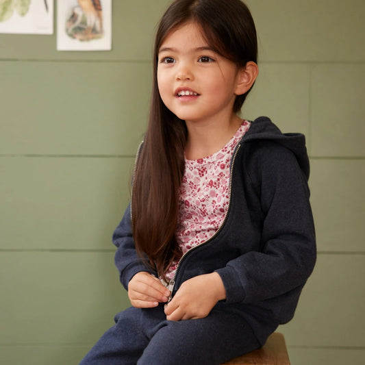 Hoodie Sweatshirt - Navy Marl