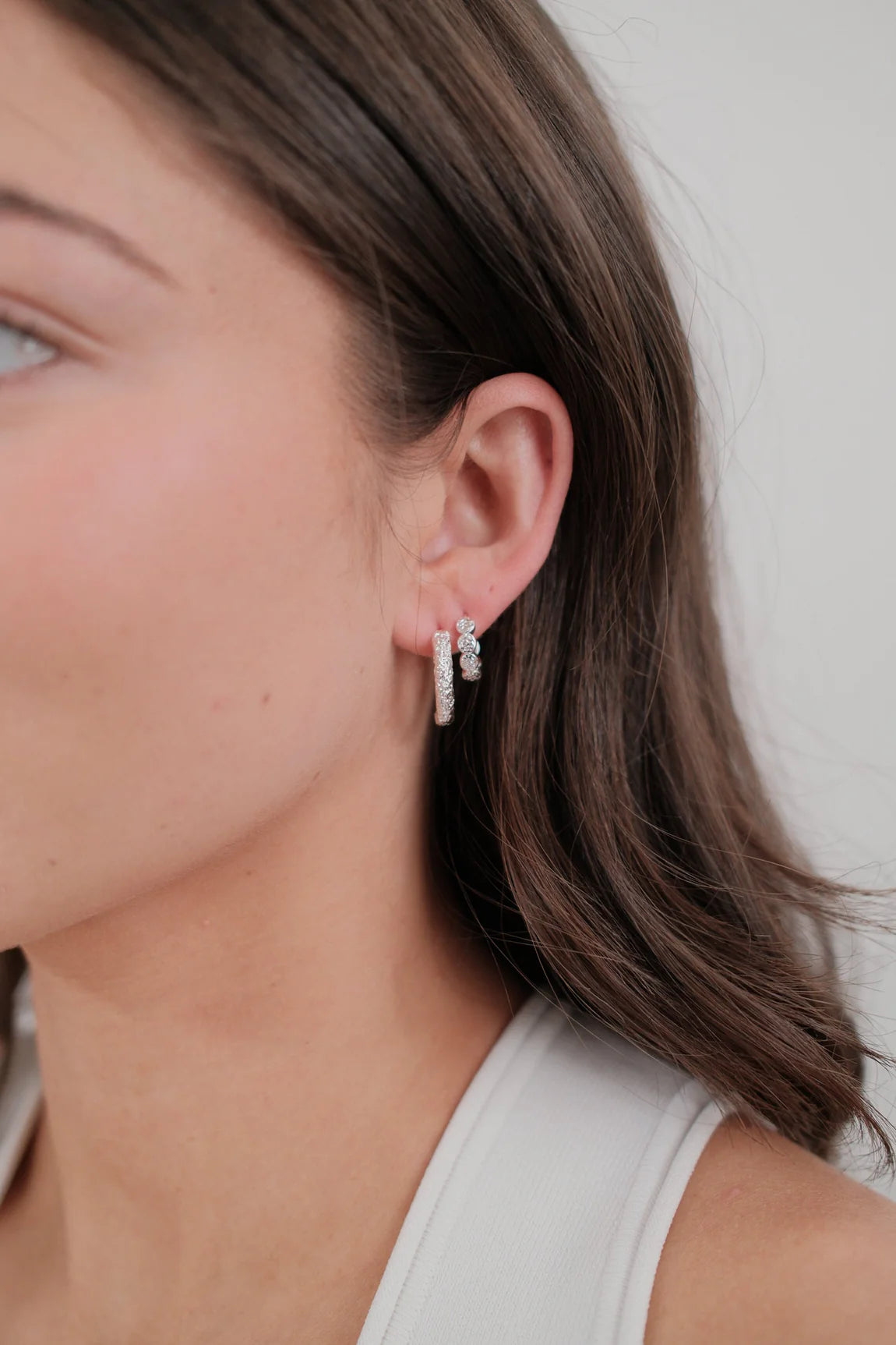 Josie Hoop Earring - Gold & Silver