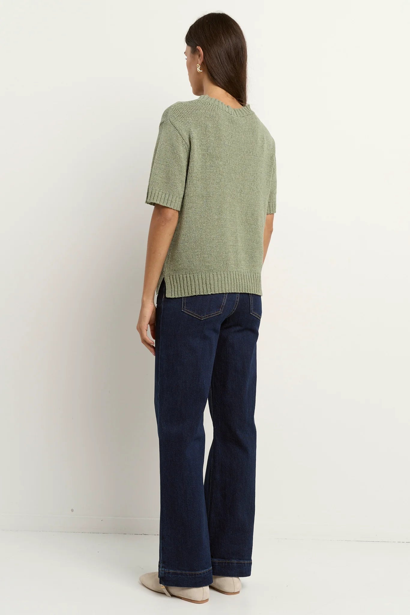 Loveable Yarn Knit Tee - Sage