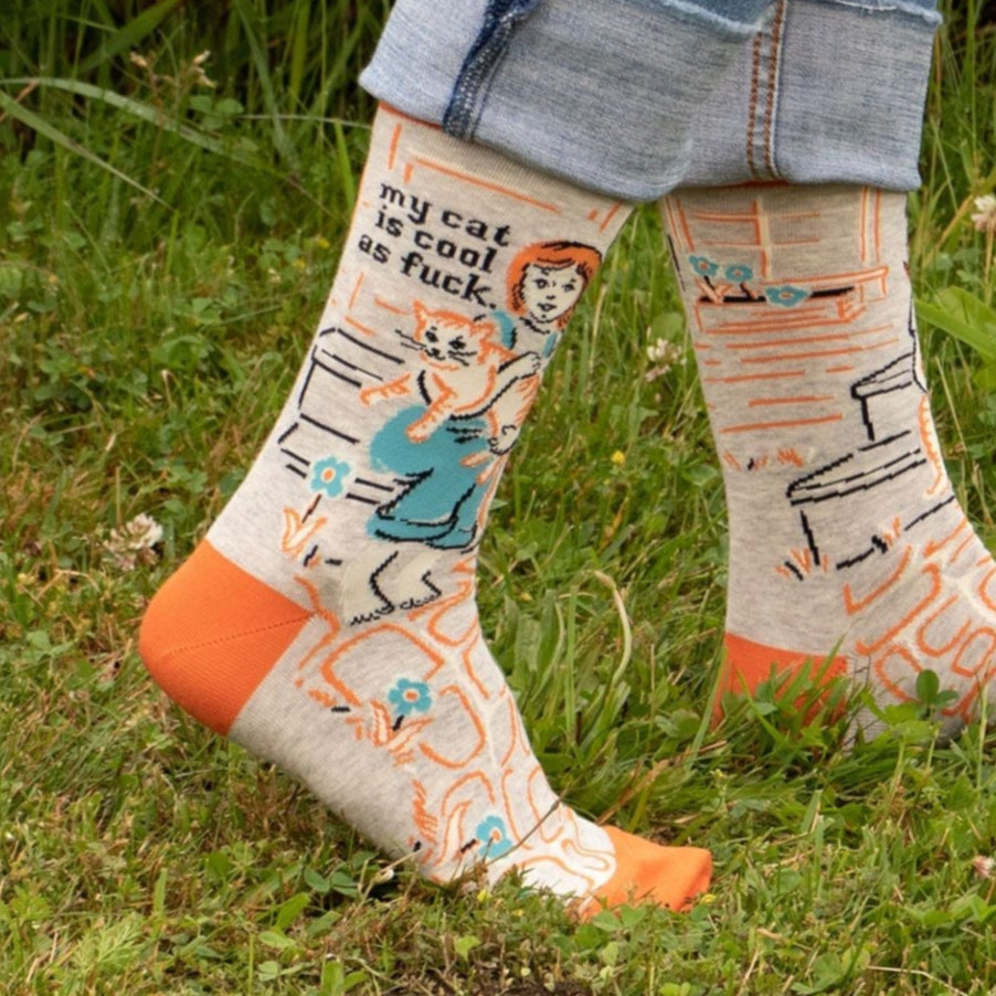 My Cat is Cool as F**k - Crew Socks