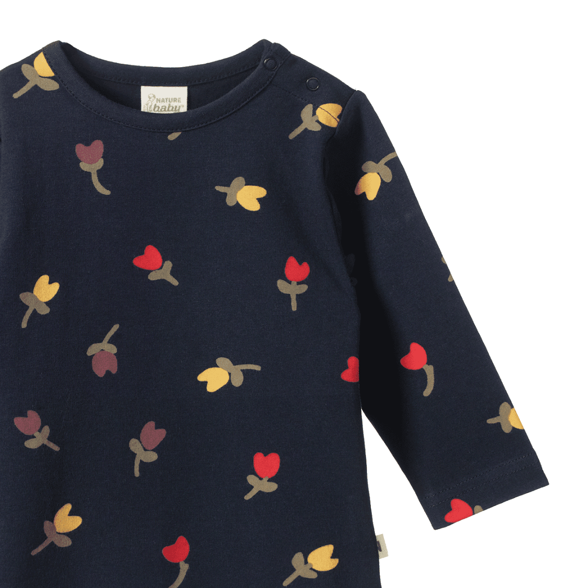 Stretch Jersey Everyday Tee - Navy Tulip Print