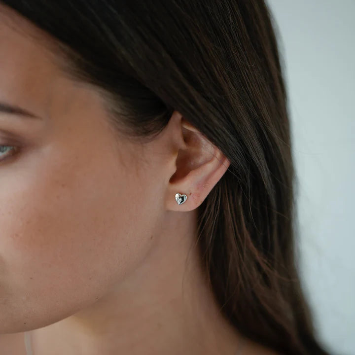 Sweetheart Studs - Silver