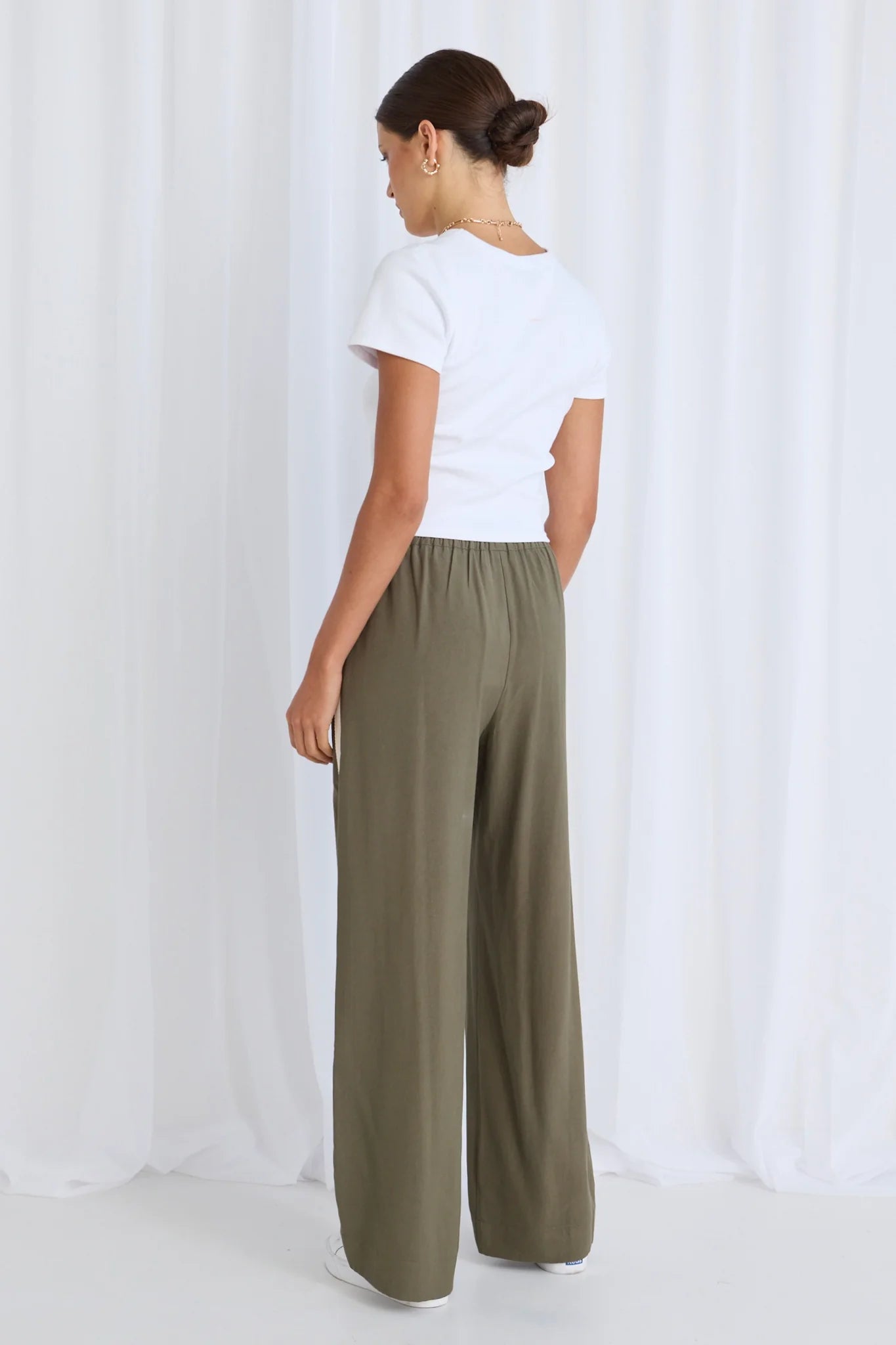Townie Wide Leg Pant - Olive