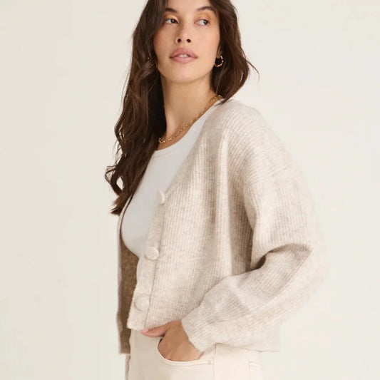 Wholesome Chunky Knit Cardigan - Oat