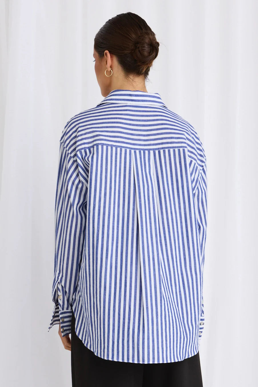 You Got This Blue Stripe Oversized Shirt