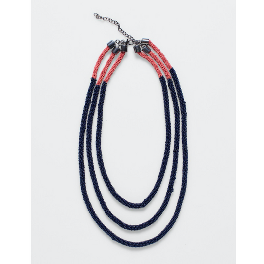 Ettie Necklace - Navy/Roccoco