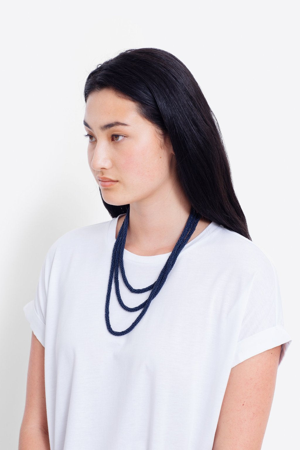 Ettie Necklace - Navy/Roccoco