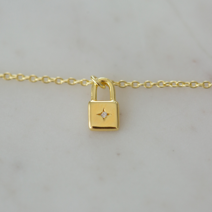 Little Lock Necklace - Gold & Silver