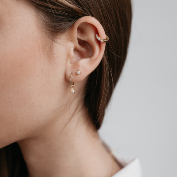 Mini Pearl Studs - Gold & Silver