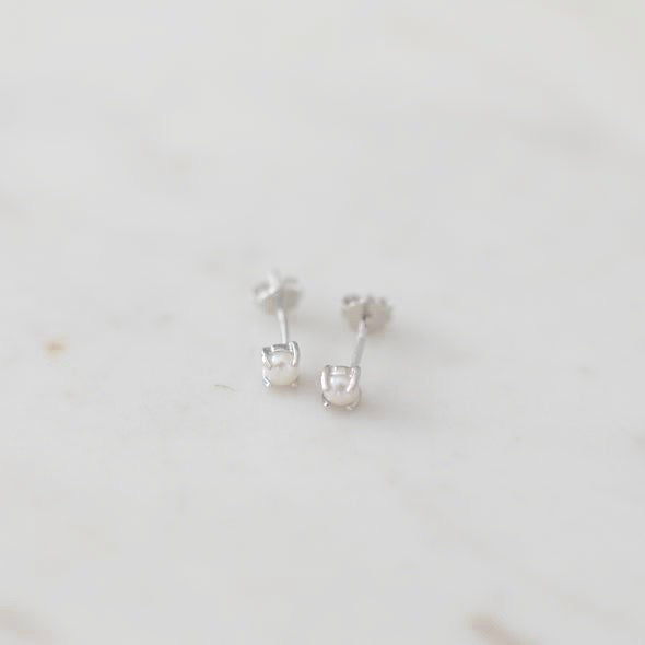 Mini Pearl Studs - Gold & Silver