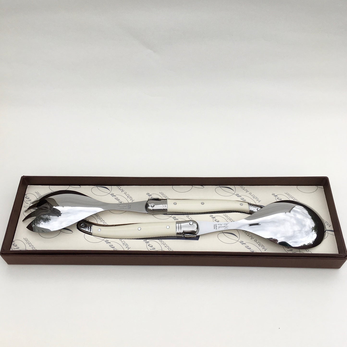 Salad Servers Gift Box - Ivory or Black