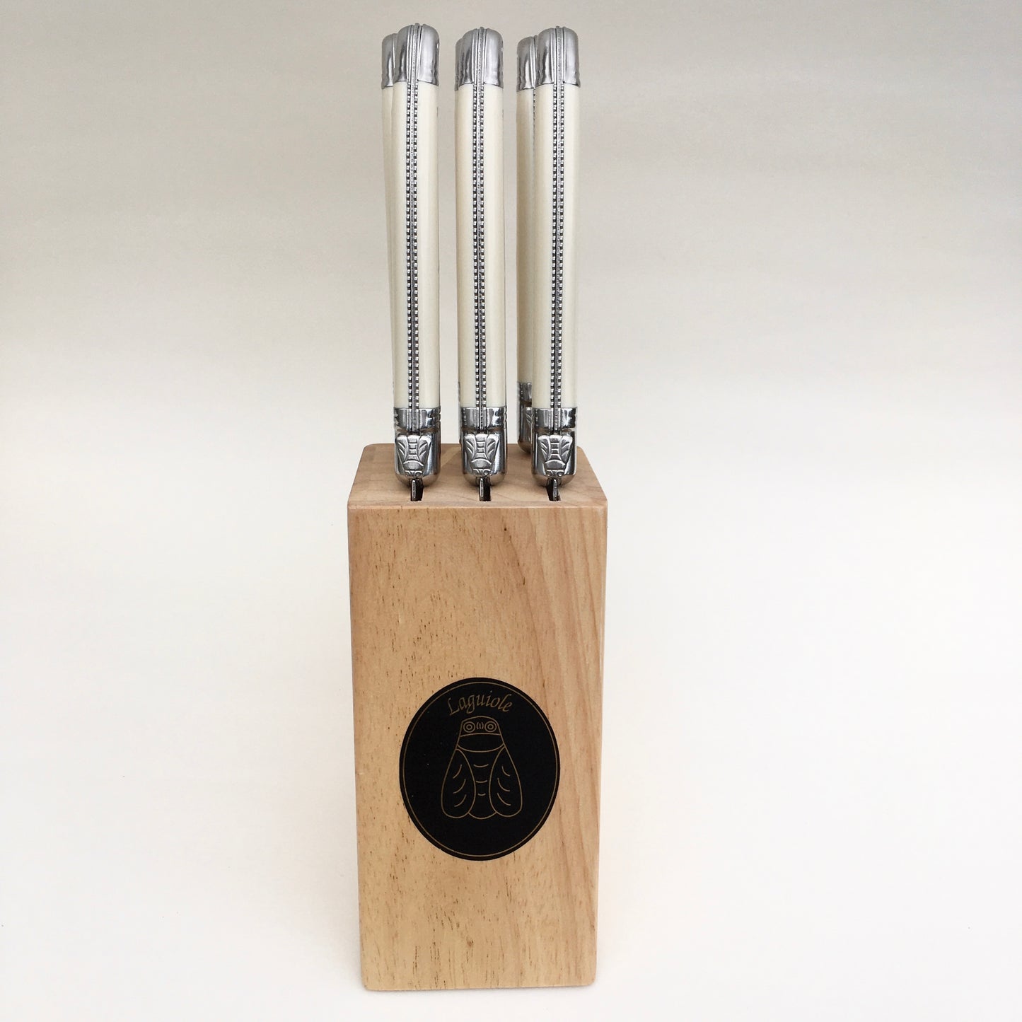 Steak Knives & Block - Ivory or Black