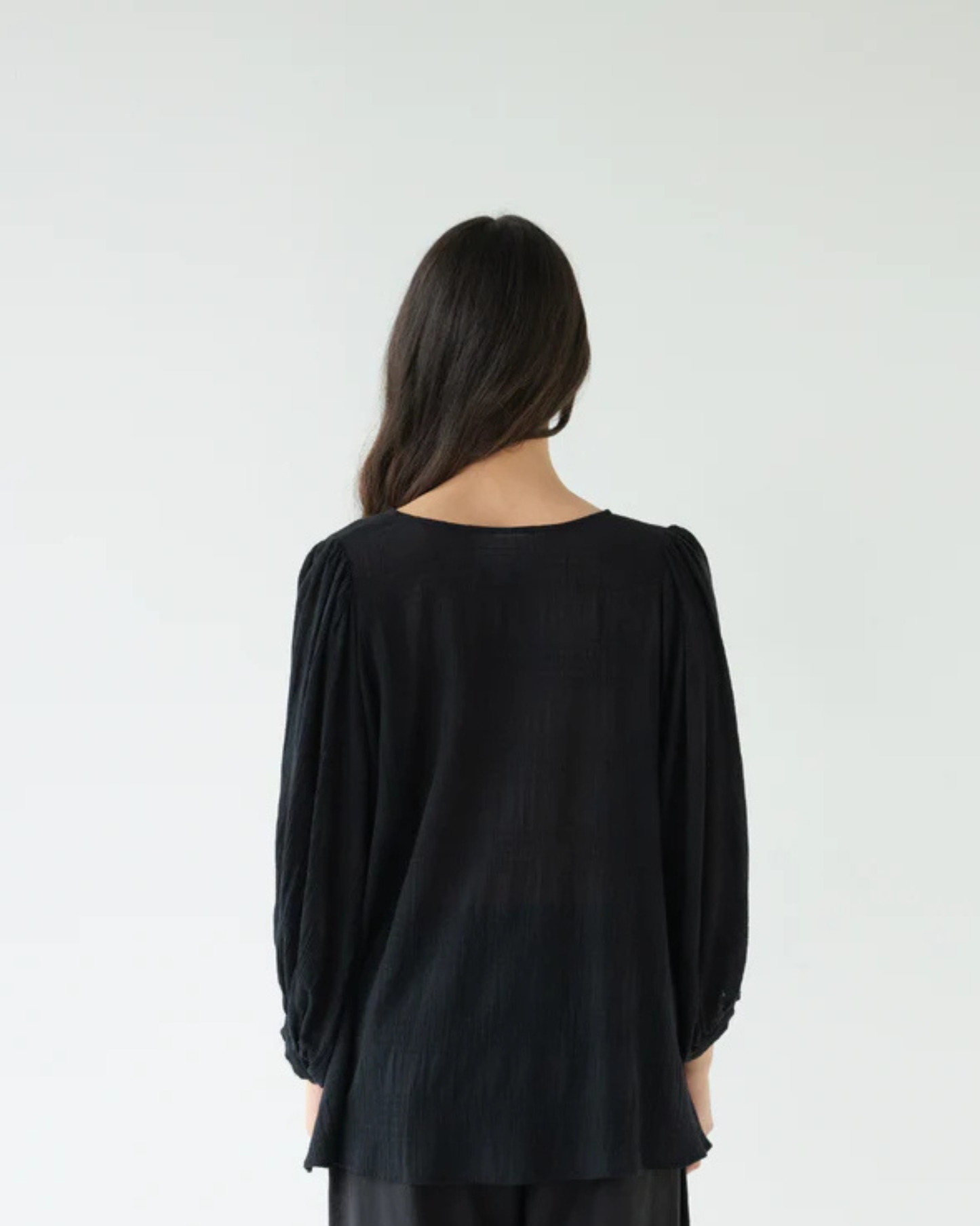 Check Tie Top - Black