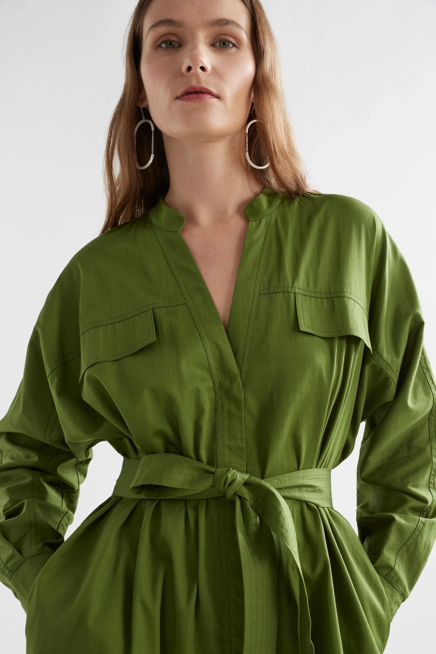 Eller Dress - Green Moss