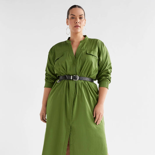 Eller Dress - Green Moss