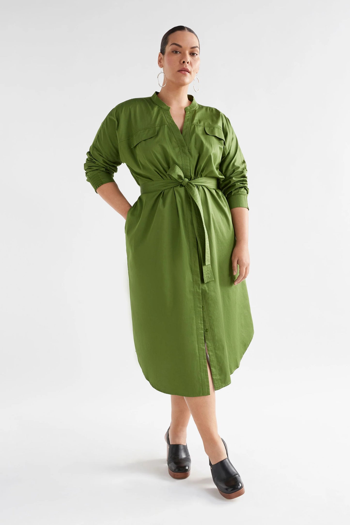 Eller Dress - Green Moss