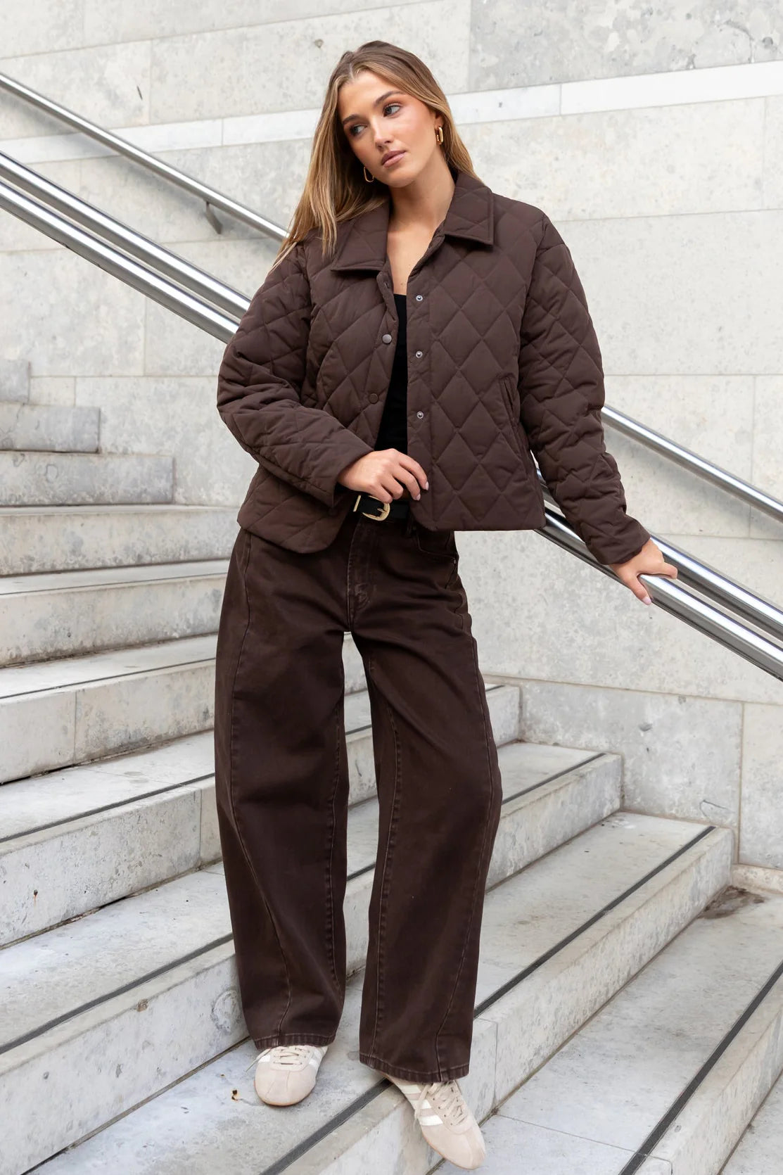 Absolute Quilted Jacket - Chocolate