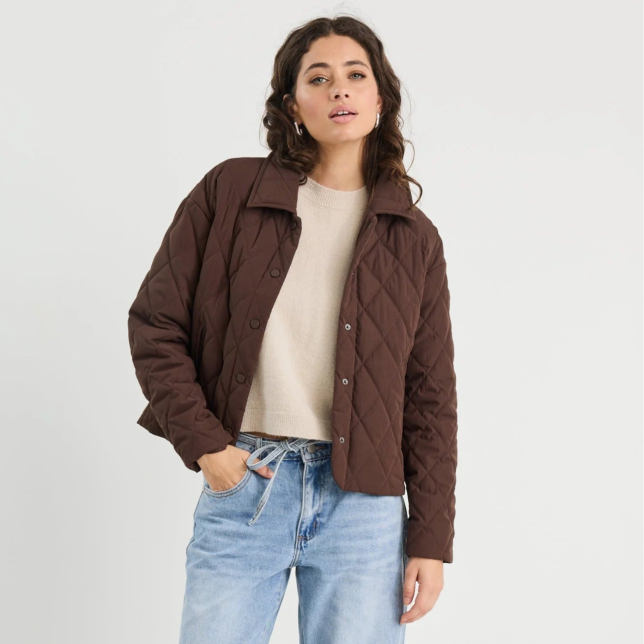 Absolute Quilted Jacket - Chocolate