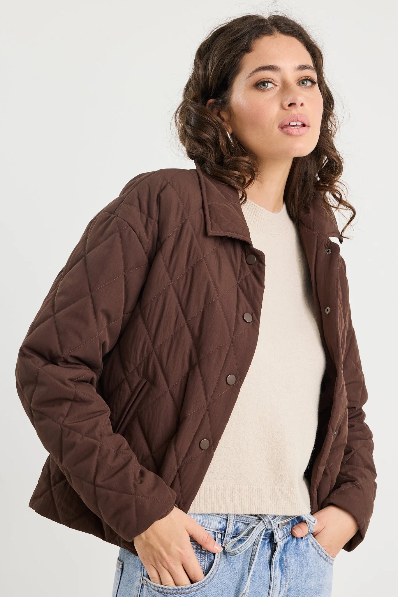 Absolute Quilted Jacket - Chocolate