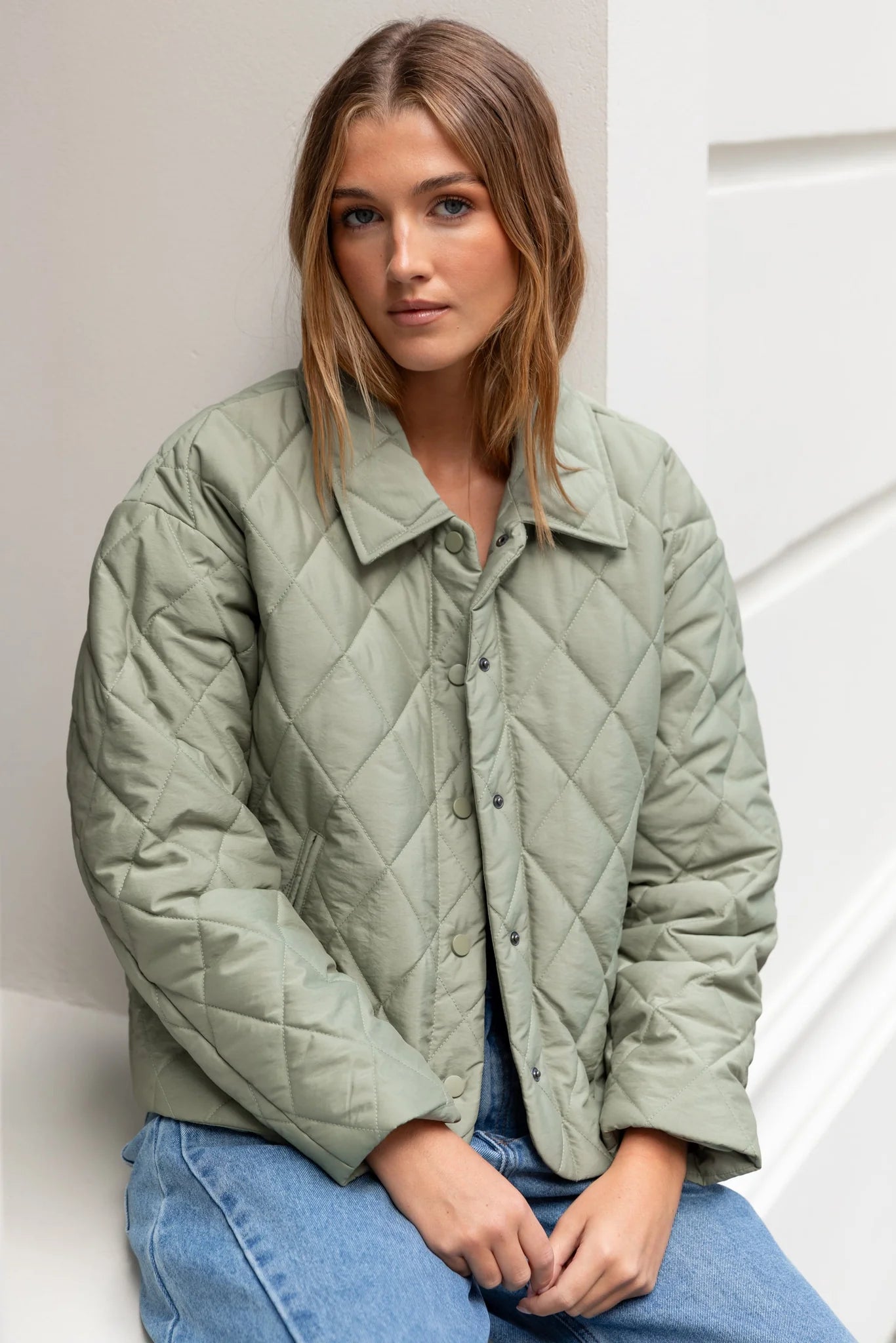 Absolute Quilted Jacket - Soft Khaki