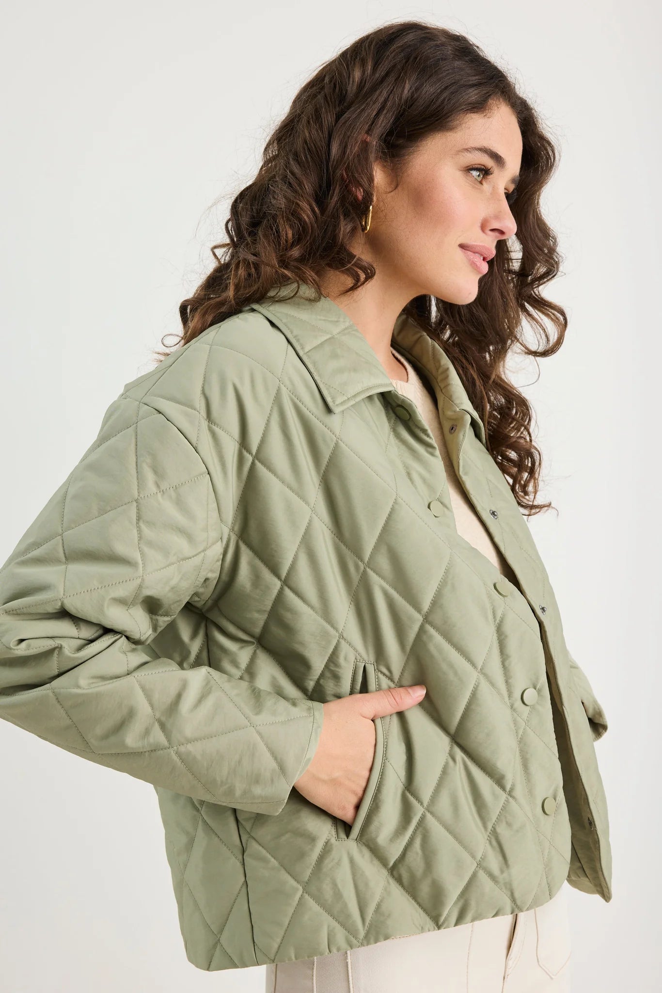 Absolute Quilted Jacket - Soft Khaki