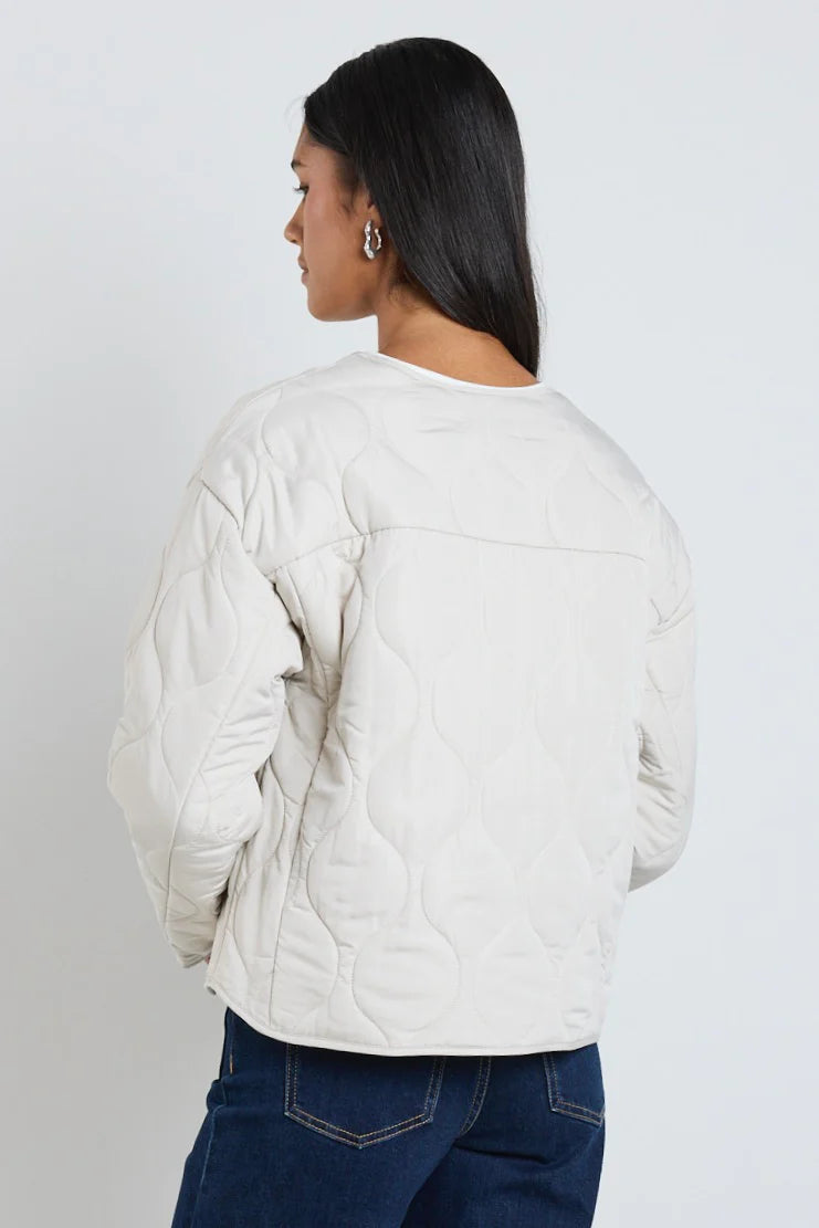 Apex Collarless Puffer - Putty